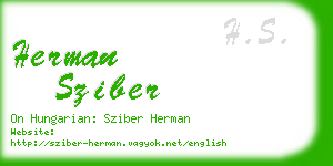 herman sziber business card
